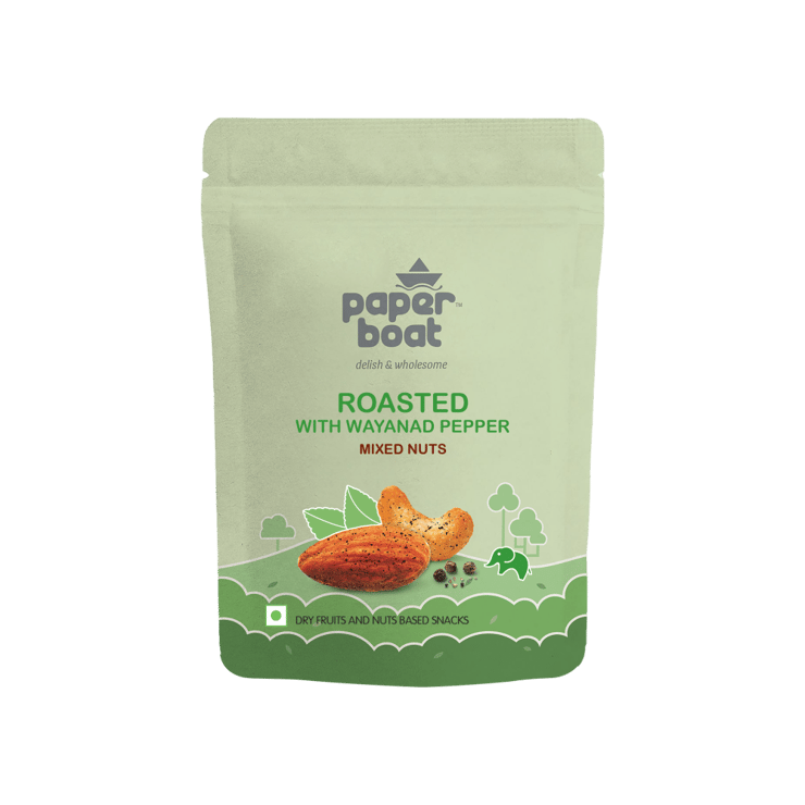 paper boat Mix Nuts Roasted with Wayanad Pepper - 50 g