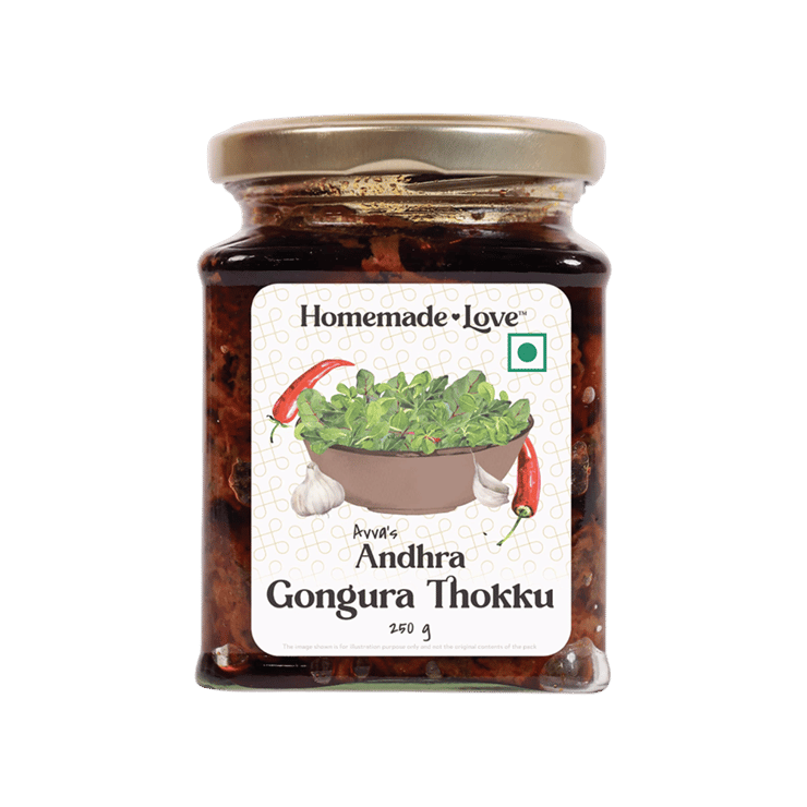 Homemade Love Andhra Gongura Thokku/ Chutney - 250 g