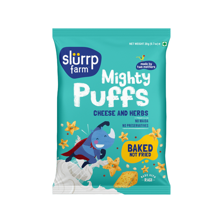 Slurrp Farm Mighty Munch Cheese and Herbs Puffs - 20 g