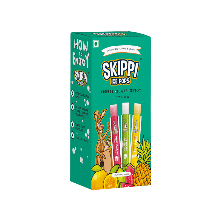 Skippi Natural Flavoured Ice Pops - 384 g