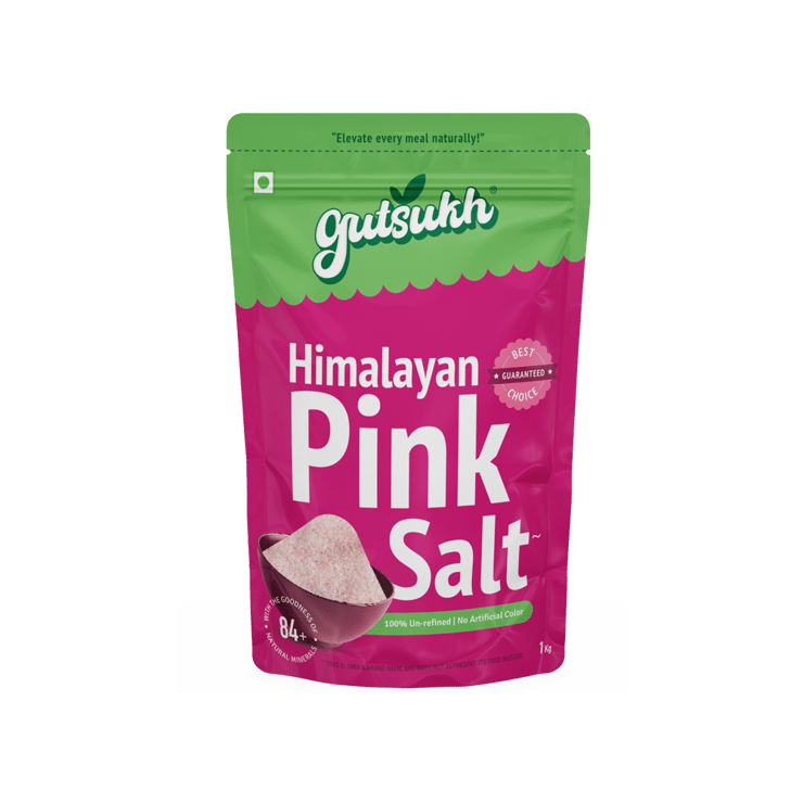Gut Sukh Himalayan Pink Rock Salt (Sendha Namak) - 1 kg