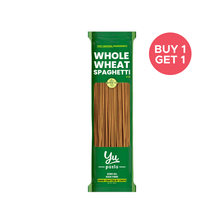 Yu 100% Whole Wheat Spaghetti Pasta - Buy 1 Get 1 Free - 500 g + 500 g