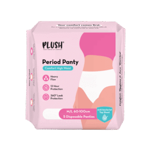 Plush Comfort High Waist Disposable Period Panty (M-L) - 1 pack (5 pieces)