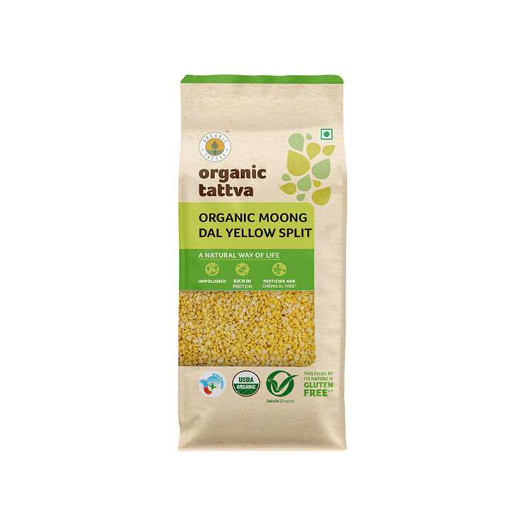 Organic Tattva Organic Moong Dal (Dhuli) Split - 500 g