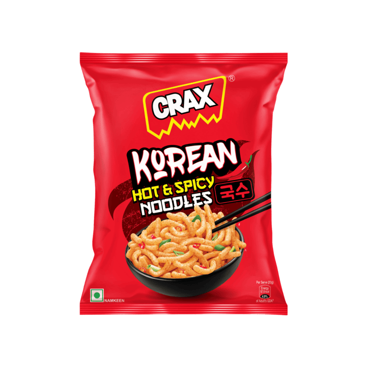 Crax Korean Ramen Noodle Puffs Chips Snacks - 70 g