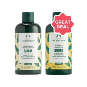 The Body Shop Banana Conditioner +  Banana Shampoo Combo - 250 ml + 250 ml