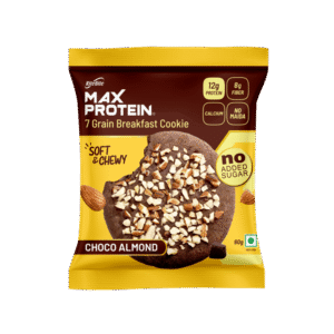 RiteBite Max Protein No Maida 7 Grains Choco Almond 12 g Protein Cookies