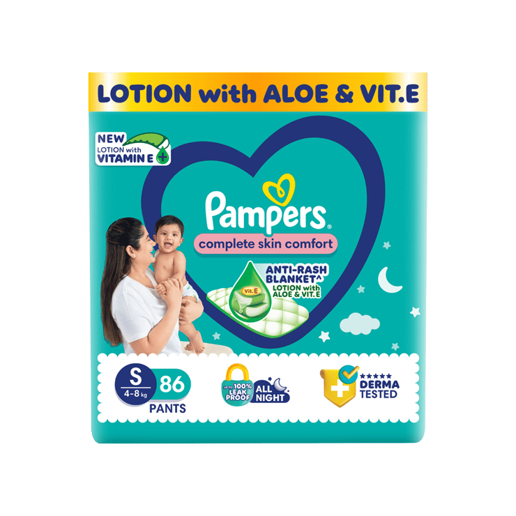 Pampers Anti Rash Baby Diaper (S, 4-8 kg)