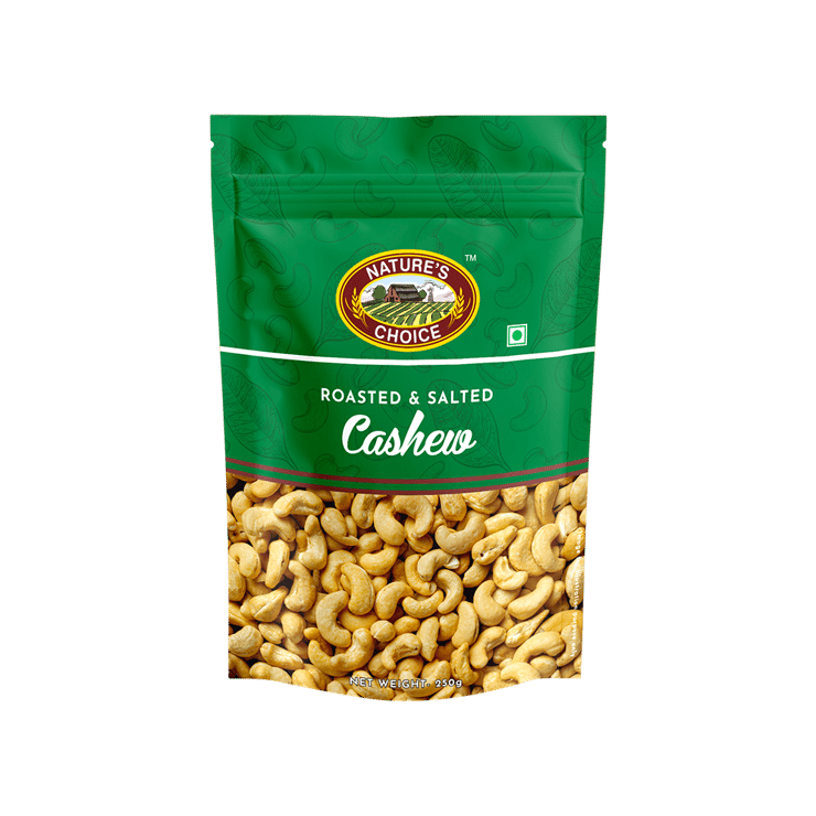 Nature's Choice Roasted & Salted Flavoured Cashew - 250 g