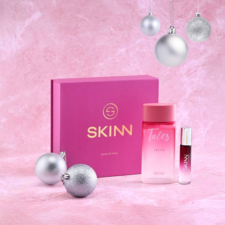 Skinn by Titan Women's Perfume Gift Set Ibiza & Celeste (Woody & Floral) - 120 ml