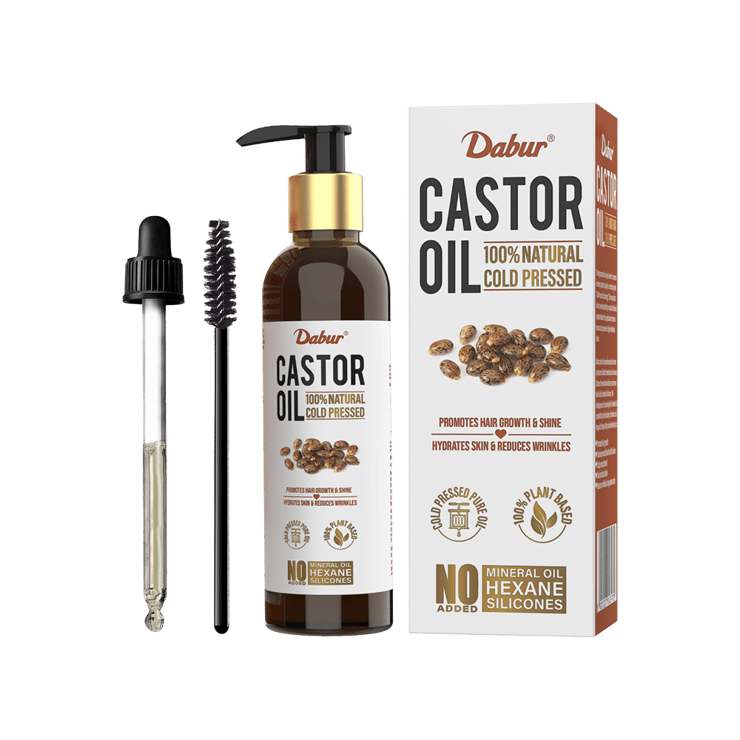 Dabur 100% Natural Cold Pressed Castor Oil - 200 ml