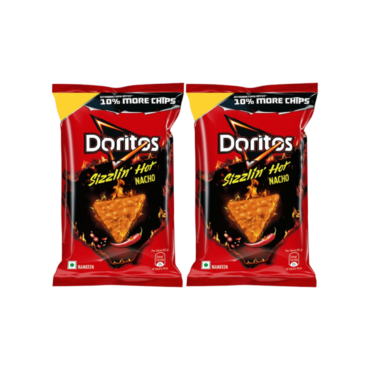 Doritos Sizzlin' Hot Nachos - Pack of 2 - 2 x 78 g