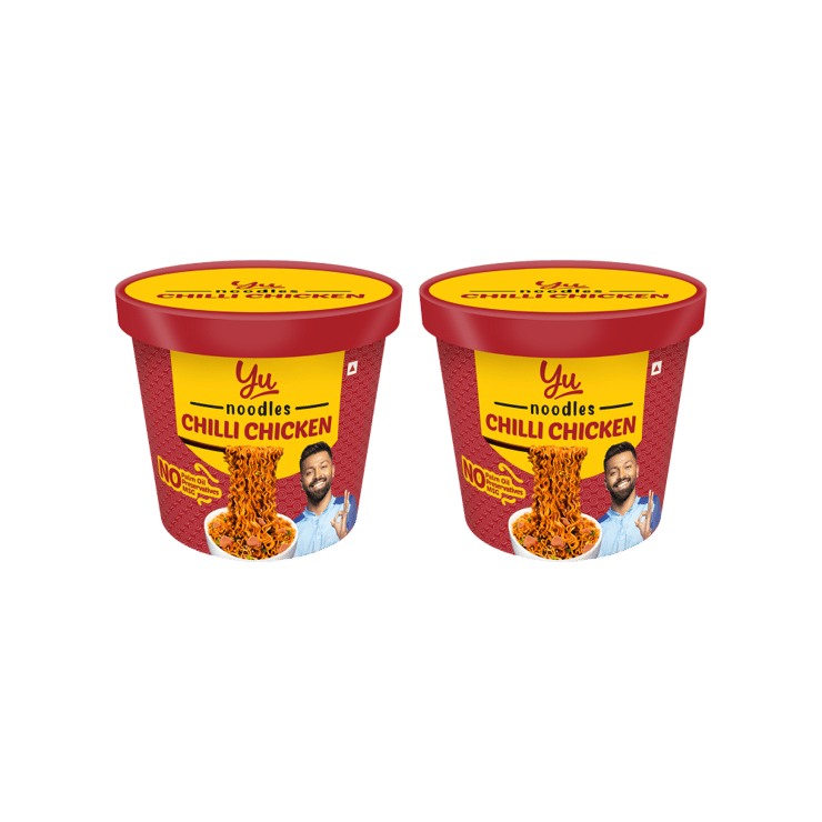 Yu Chilli Chicken Instant Cup Noodles - Pack of 2 - 2 x 70 g