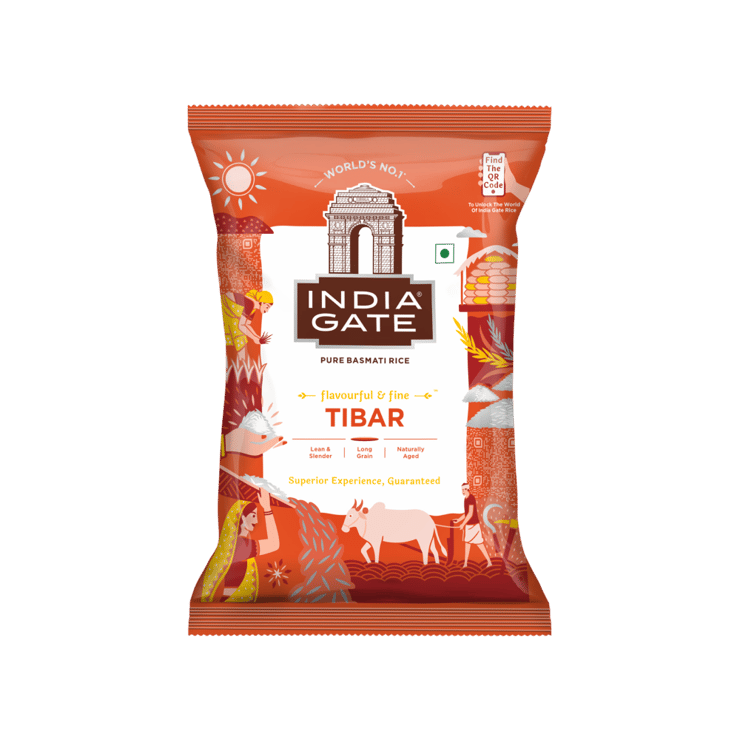 India Gate Tibar Basmati Rice (Long Grain) - 1 kg