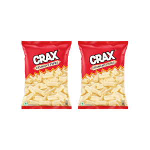 Crax Crunchy Pipes Salted Puffs Snacks - Pack of 2 - 2 x 72 g