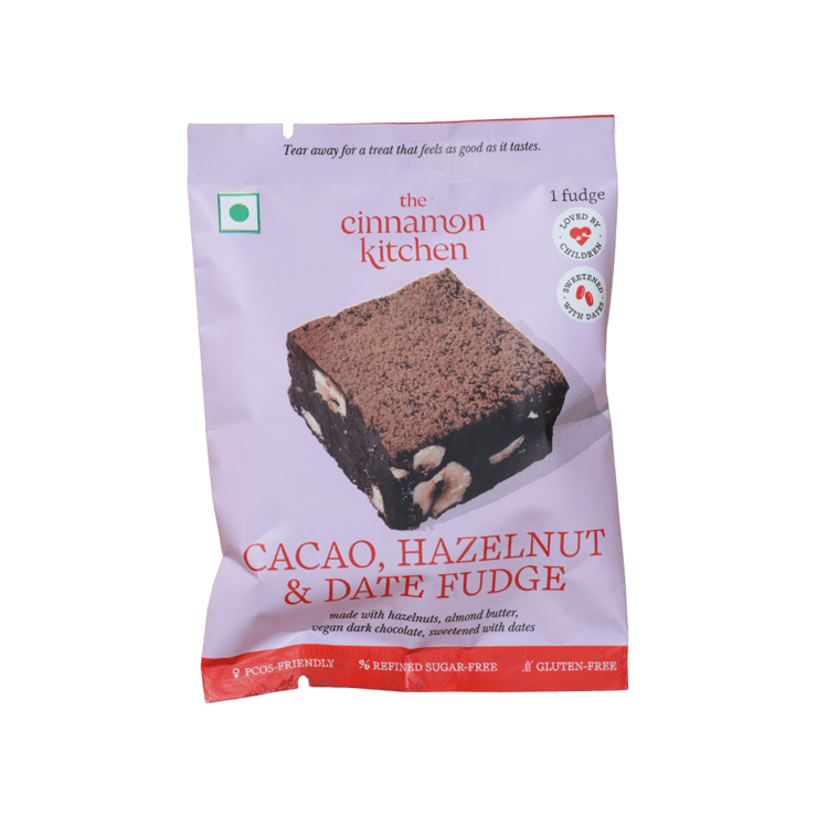 The Cinnamon Kitchen Cacao, Hazelnut & Date Fudge Brownie - 1 pack