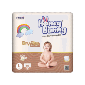 Honey Bunny Dryplus Baby Diaper (L, 9-14 kg)