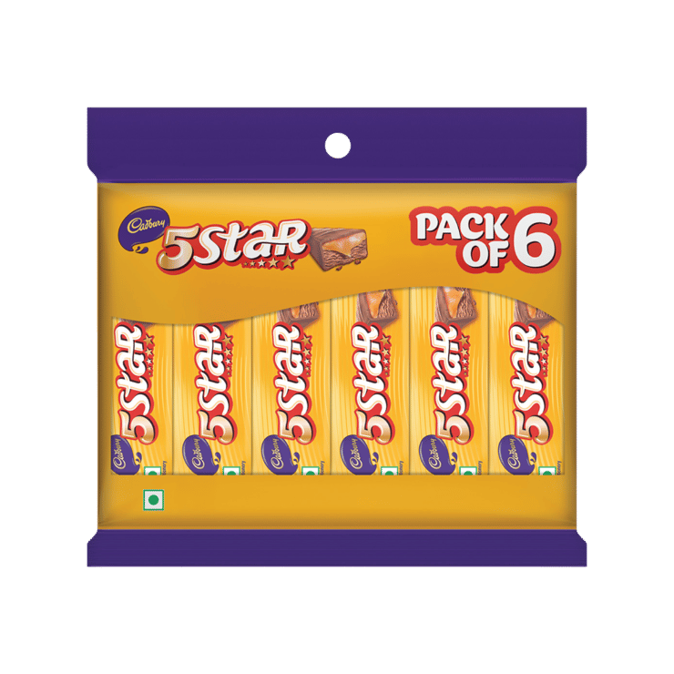 Cadbury 5 Star Filled Bar Chocolate Pack - 6 x 16 g