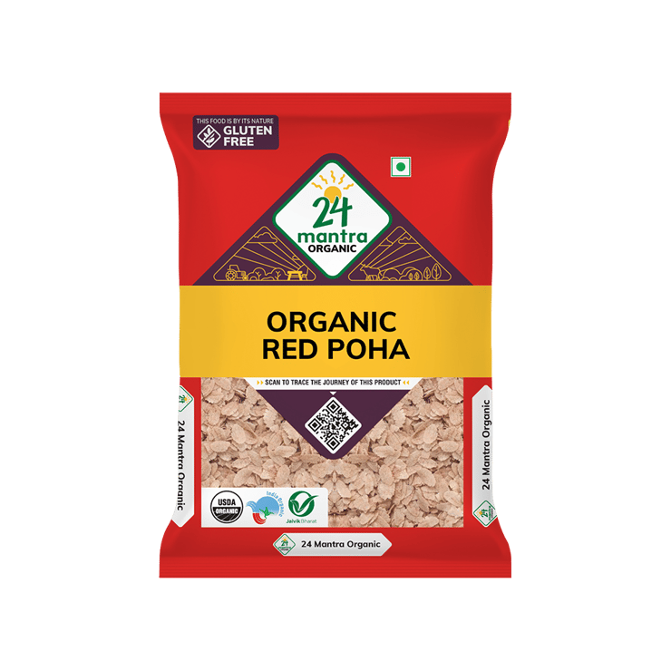 24 Mantra Organic Red Poha - 500 g