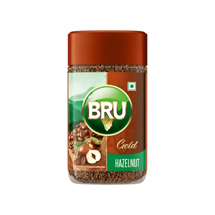 Bru Gold Freeze Dried Hazelnut Instant Coffee - 55 g