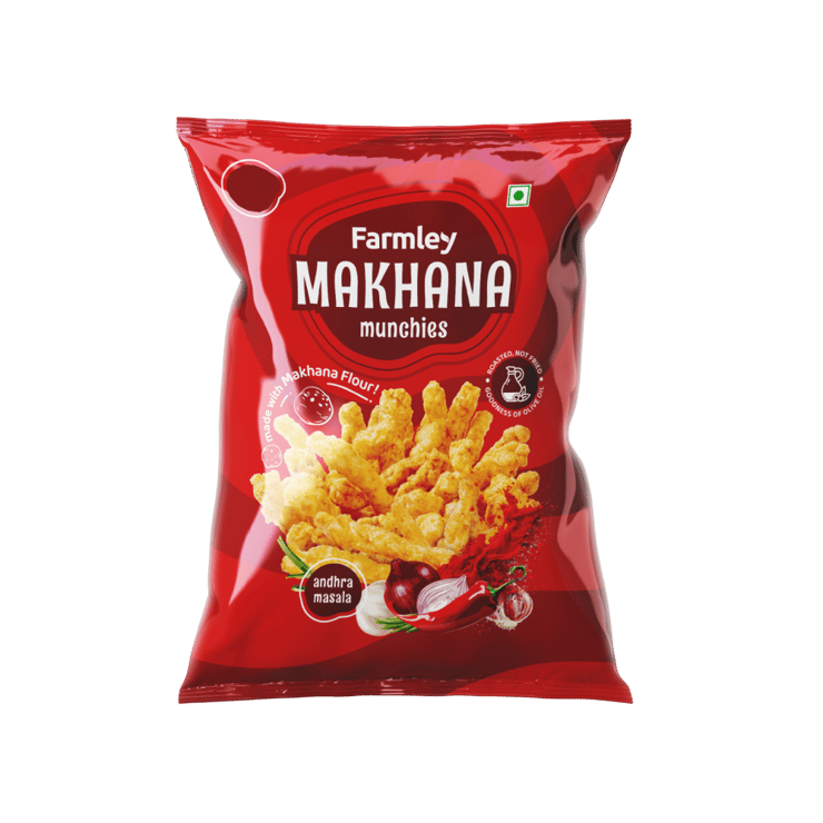 Farmley Makhana Munchies Crisps - Andhra Masala - 33 g
