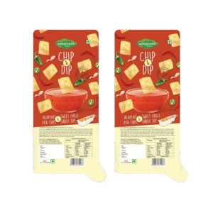 Wingreens Farms Jalapeno Pita Chips With Sweet Chilli Garlic Dip - Pack of 2 - 2 x 70 g