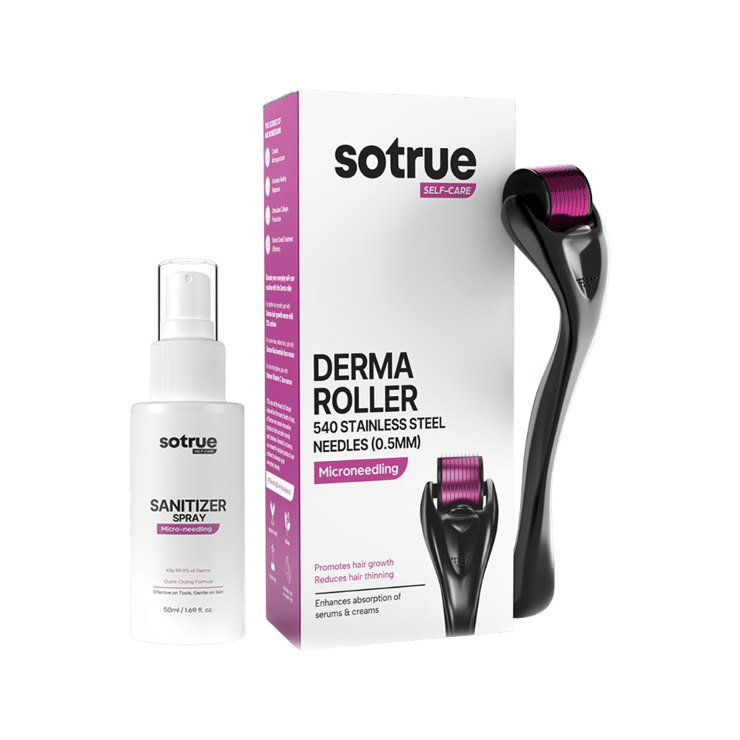 Sotrue Derma Roller 0.5 mm with 540 Stainless Steel Needles (Black) - 1 piece