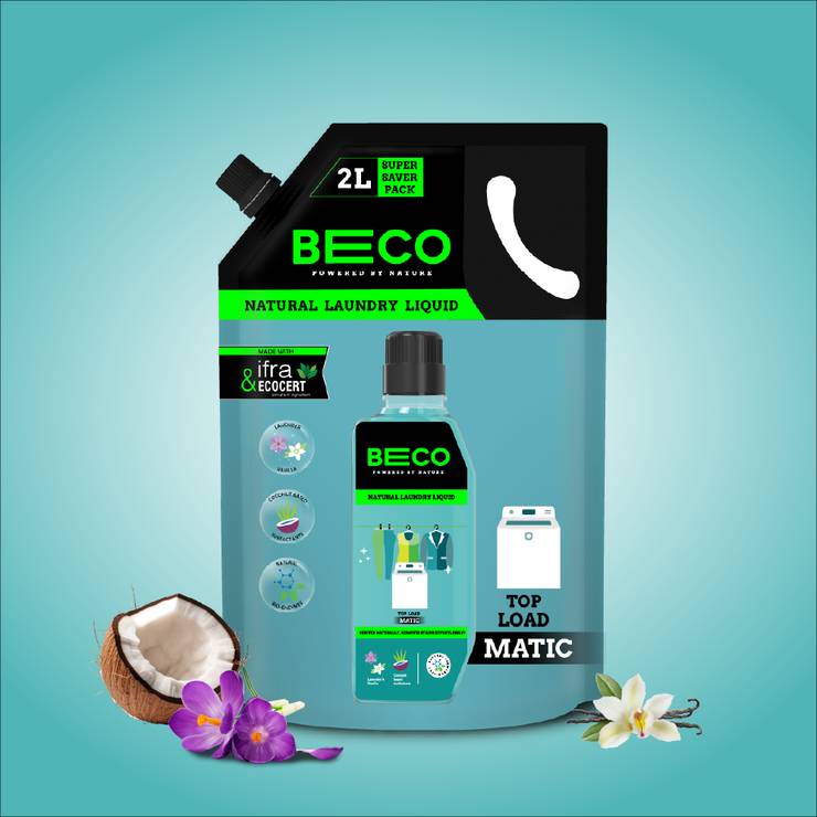 Beco Natural Top Load Liquid Detergent Refill Pack (Lavender & Vanilla) - 2 ltr