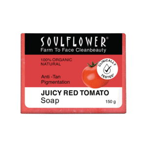 Soulflower Juicy Red Tomato Soap for Tan Removal - 150 g