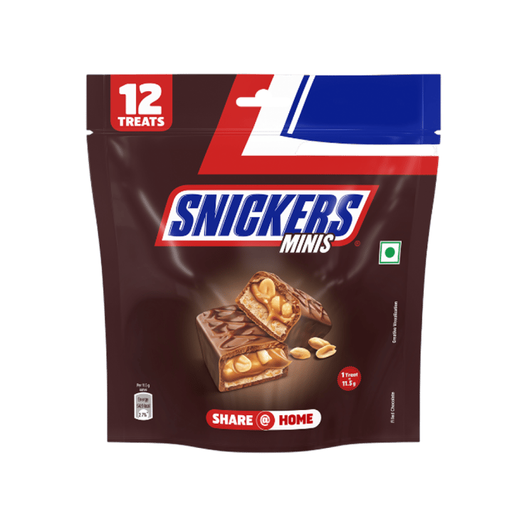 Snickers Nougat & Caramel Miniatures Filled Bar Chocolate Pack - 138 g
