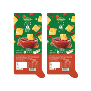 Wingreens Farms Tangy Cheese Baked Pita Chips with Mexican Salsa Dip - Pack of 2 - 2 x 70 g