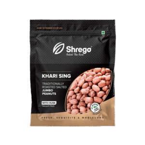 Shrego Khari Sing Traditionally Roasted Salted Jumbo Peanuts, with Husk - 360 g