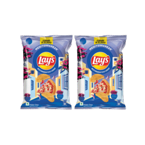 Lay's Mediterranean Pizza Potato Chips - Pack of 2 - 2 x 78 g