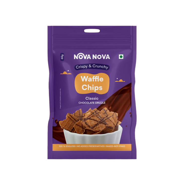 Nova Nova Classic Chocolate Drizzle Wafer Chocolate Pack - 65 g