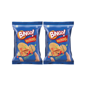 Bingo Hashtags Spicy Masala Potato Chips - Pack of 2 - 2 x 53 g
