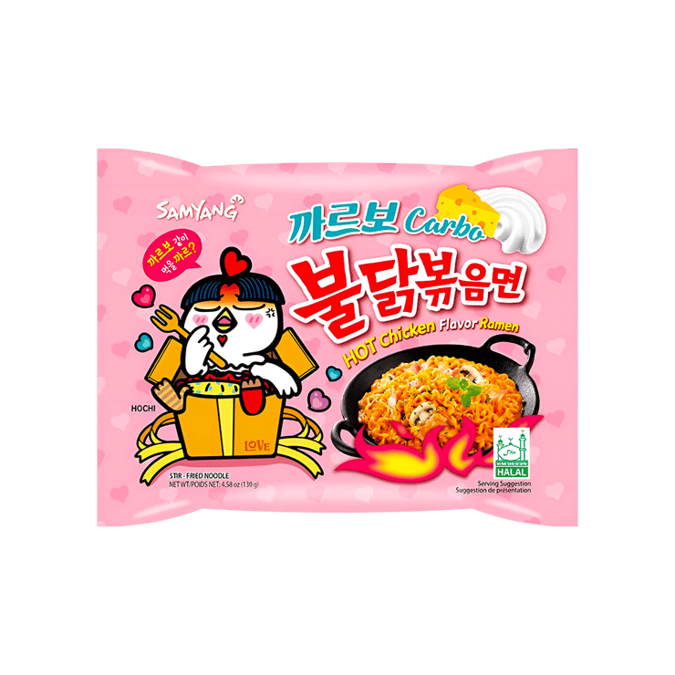 Samyang Ramen Instant Noodles - Carbo Hot Chicken Flavour - 130 g