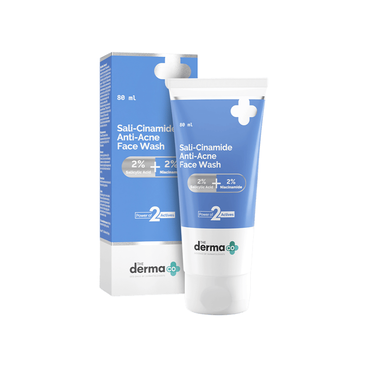 The Derma Co Sali-Cinamide Anti-Acne Face Wash - 80 ml