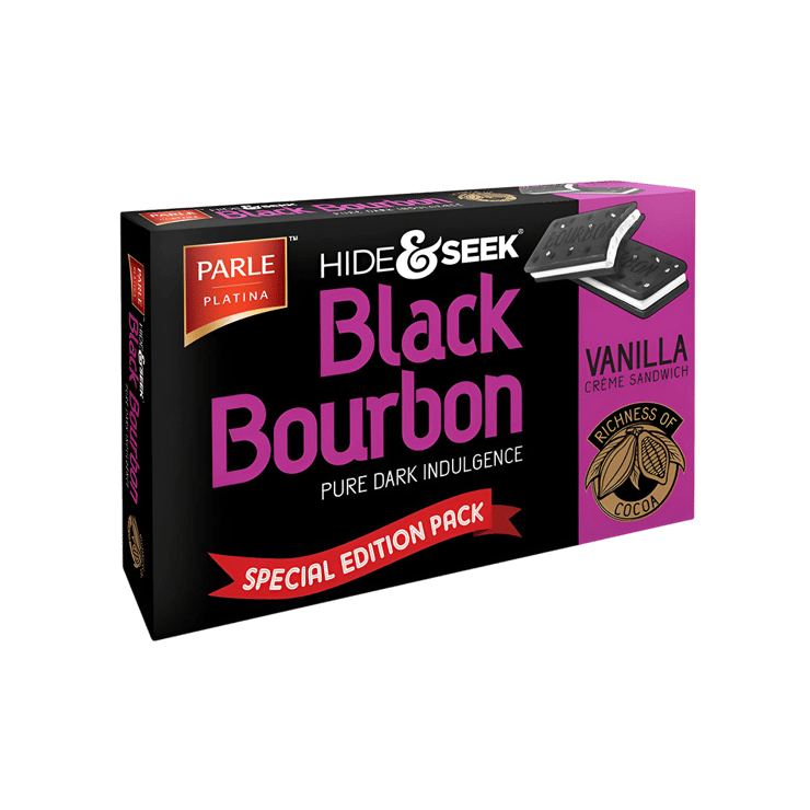 Hide & Seek Black Bourbon Biscuits (Vanilla)