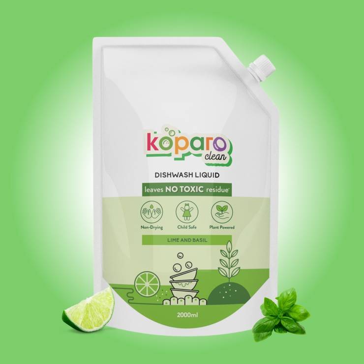 Koparo Clean Natural Tough Grease Removal Dishwash Gel - 2 ltr