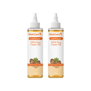 WishCare Cold Pressed 100% Pure Castor Oil - Pack of 2 - 2 x 200 ml