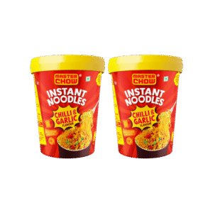MasterChow Chilli Garlic Cup Noodles - Pack of 2 - 2 x 100 g
