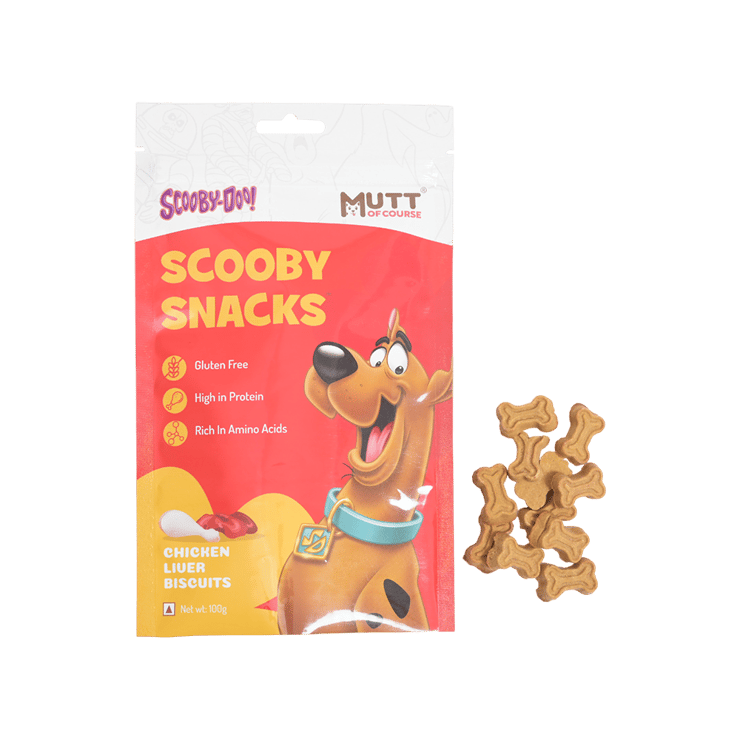 Mutt of Course Scooby Snacks Biscuit Dog Treat (Chicken Liver) - 100 g