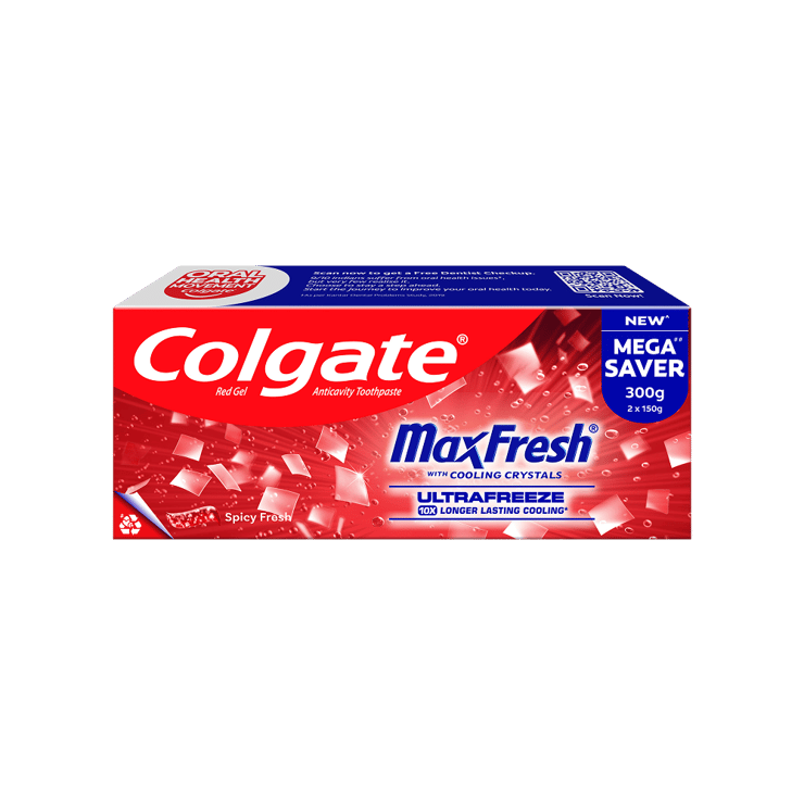 Colgate MaxFresh Gel Toothpaste (Spicy Fresh) - 300 g