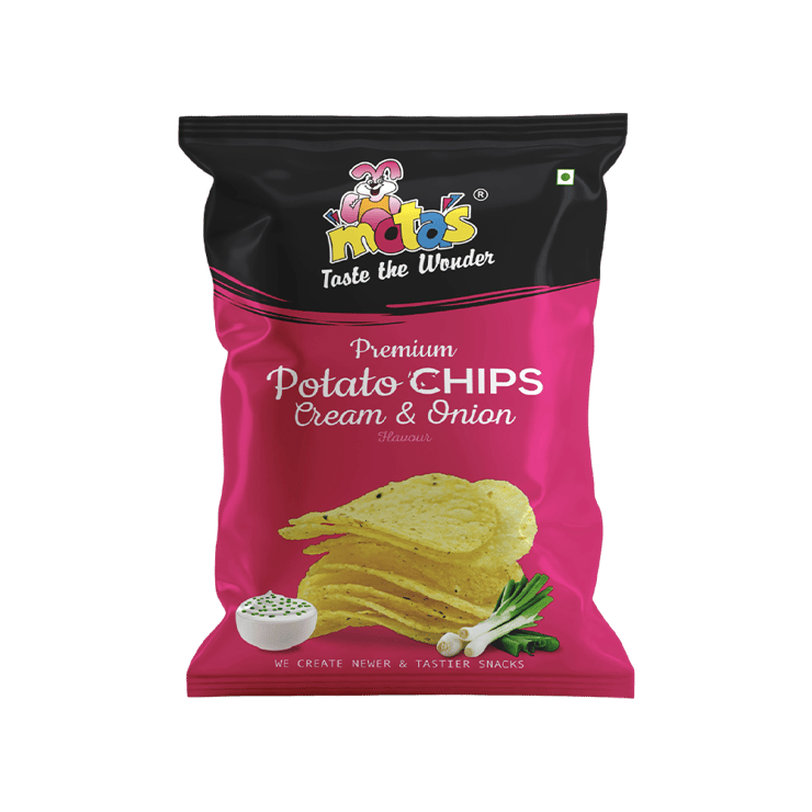 Mota's Cream & Onion Potato Chips - 100 g