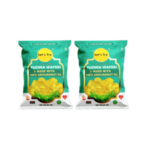 Let's Try Pudina Potato Wafers - Pack of 2 - 2 x 54 g