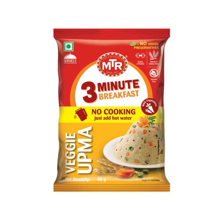 MTR 3 Minute Veggie Upma Breakfast Mix - 60 g
