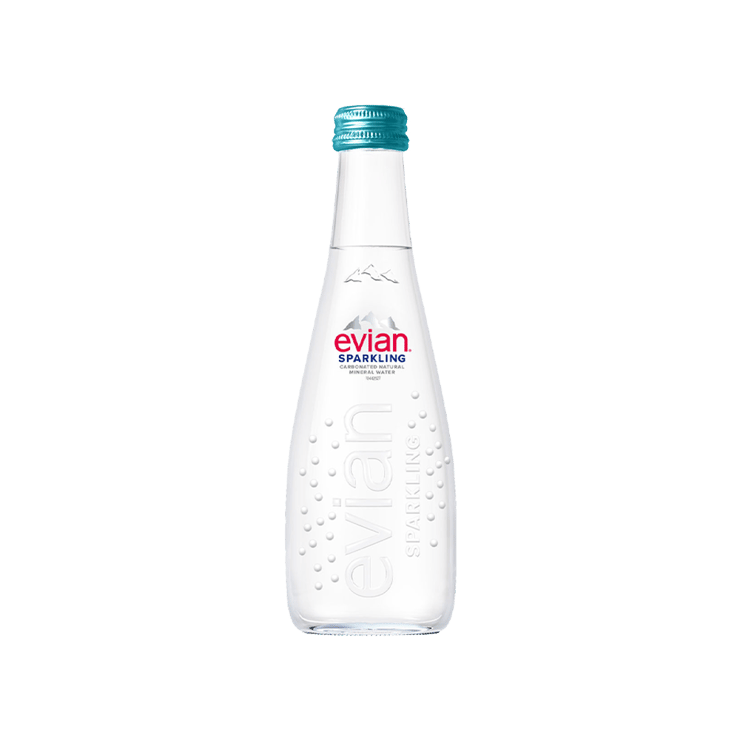 Evian Sparkling Carbonated Mineral Water