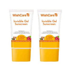 WishCare Invisible Sunscreen Gel (SPF 50+ PA++++) - Pack of 2 - 2 x 50 g