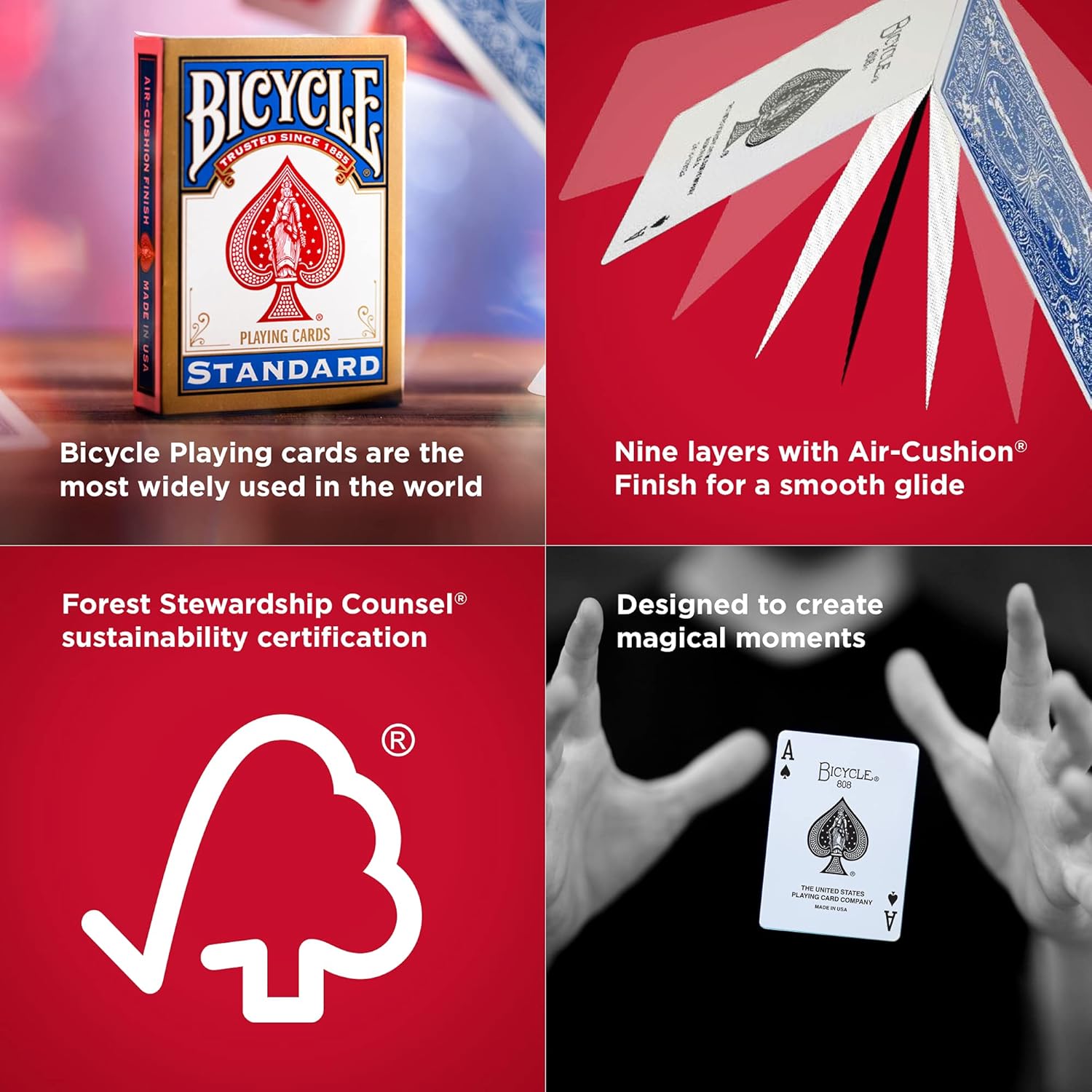 Bicycle Standard Rider Back Playing Card Game - Pack of 2 for All Ages, Standard Rider Back Playing Cards - Pack of 2,for Adult - Image 7