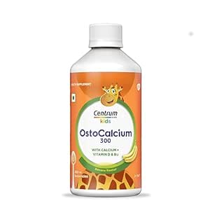 Centrum OstoCalcium Kids 300 Suspension | Vit D & Calcium to support Growth, Strong Bones & Teeth |200ml, Liquid